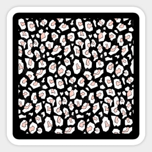 Black and White Geometric Leopard Print Sticker